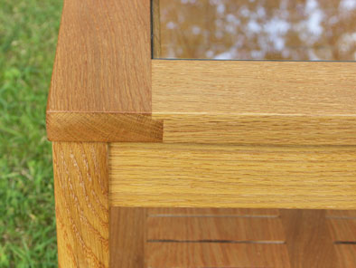 oak and glass coffee table